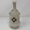 VINTAGE depression milk glass vase with hand painted