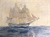 Signed Charles Robert Patterson 1925 Nautical sail boat