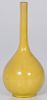 Chinese Yellow Glazed Bottleneck Vase 
