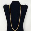 Goldtone Braided chain clasp necklace