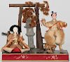 Pair of Japanese Staged Dolls 