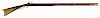 Contemporary made flintlock full stock rifle, approximately .45 caliber, with a tiger maple stock