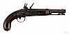 U.S. Model 1836 Waters flintlock single-shot pistol, .54 smoothbore caliber, 8 1/2'' round barrel.