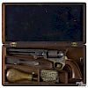 Colt Model 1849 five-shot percussion pocket revolver, .31 caliber, in a wooden presentation box