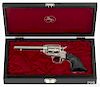 Colt Frontier Scout single-action Army revolver, .22 long rifle caliber, with nickel finish