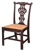 Chinese Chippendale Carved Mahogany Side Chair
