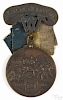 West Virginia Killed in Battle Civil War medal, late 19th c., inscribed Abrm W. Miller