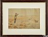 A. B. Frost, sporting lithograph of quail hunting with setters, 12'' x 19''.
