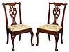 Pair Queen Anne Mahogany Side Chairs