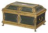 Brass Mounted Tin Camp Chest with Contents