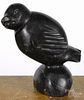 Inuit carved soapstone bird, 20th c., initialed on bottom, 7 1/2'' h.
