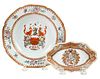 Two Pieces Chinese Export Armorial Porcelain