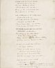 Browning, Elizabeth Barrett (1806-1861) The Island,   Original Holograph Manuscript Leaf, [pre-1838.]