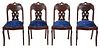 Four Thomas Day Attributed Classical Side Chairs