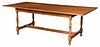 William and Mary Style Tiger Maple Dining Table