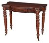 Massachusetts Federal Carved Mahogany Games Table