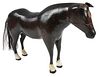 Carved and Painted Horse Figure with Leather Ears
