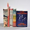 Sandburg, Carl (1878-1967) Signed Copies in Dust Jackets, Six Volumes.