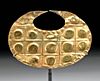 Moche Gold Nose Ring with Dotted Pattern