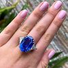 AGL 33.64 Carat Ceylon Sapphire Ring