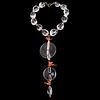 Rock Crystal and Glass Pendant Necklace