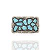 G&L Leekitty Turquoise and Silver Belt Buckle