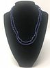Beautiful lapis lazuli beaded necklace # 1