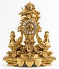 Monumental Louis XVI Style Gilt Bronze Clock