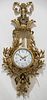 Louis XVI Style Gilt Bronze Cartel Clock