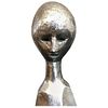 Modernist Polished Steel Abstract Male Bust