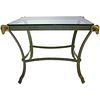 Maison Jansen Style Brass and Metal End Table with
