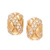 VAN CLEEF & ARPELS, YELLOW GOLD AND DIAMOND EARCLIPS