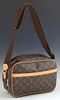 Louis Vuitton Reporter PM Shoulder Bag, in brown monogram coated canvas with golden brass hardware, opening to a canvas lined interior with one open s