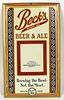 1950 Beck's Beer & Ale  TOC Sign 