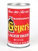 1969 Geyer's Lager Beer  12oz Tab Top T68-10