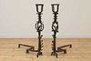 A pair of Elizabethan period andirons,