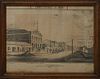 Hugh Reinagle (1790-1834, New York/New Orleans), "Camp Street 1830," A.H. Nelson print, 1880, presented in a wood frame, H.- 10 1/2 in., W.- 13 in., F