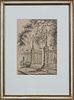 George Frederick Castleden (1861-1945, English/Louisiana), "Jackson Square," early 20th c., etching on paper, signed in plate lower right, presented i