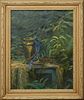 Tom Gardner (20th c., New York), "Garden of Solitude," 20th c., oil on canvas, signed lower right, presented in a faded gilt frame, H.- 23 1/2 in., W.