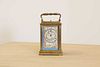 A French brass cased carriage clock,