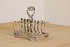 A William IV silver seven-bar toast rack