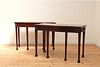 A pair of mahogany console tables,