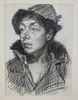 David Burliuk Charcoal on Paper Portrait