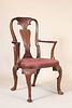 Queen Anne Carved Hardwood Armchair