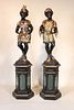 Two Polychrome Decorated Pine Blackamoor Figures