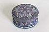 Russian 88 Blue Enamel Box with Six Point Star
