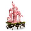 Sarah Knouse (American) "Pastoral Flamingos" Sculpture