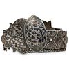 Antique Russian Silver Niello Belt