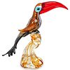 Murano Toucan Parrot Bird Art Glass Sculpture