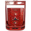 Antique Chinese Lacquered Wedding Basket